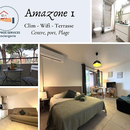 L'Amazone Studio Plein Centre Plages A 2Min Clim Wifi Sur Le Port - Top Prosconciergerie- Ла Гранде-Моте Екстериор снимка